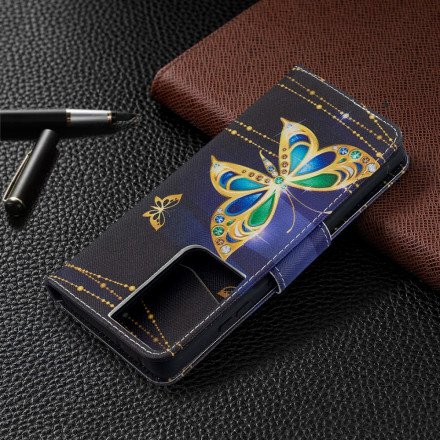 Hülle Samsung Galaxy S21 Ultra 5G Schmetterlinge Könige