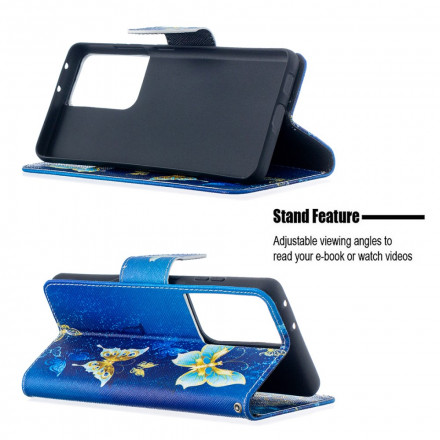 Hülle Samsung Galaxy S21 Ultra 5G Schmetterlinge Könige