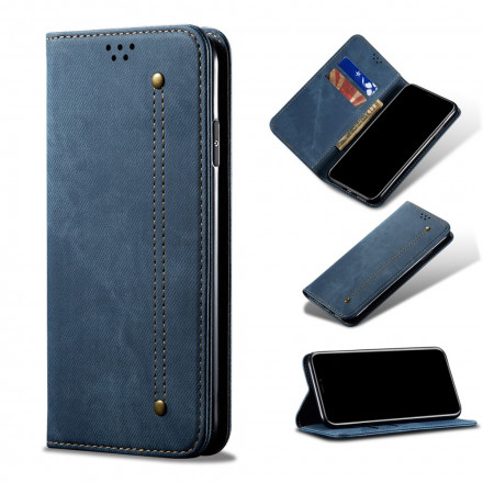 Flip Cover Samsung Galaxy A72 5G Stoff Jeans