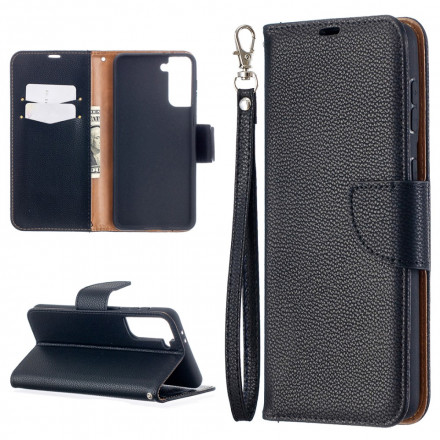 Samsung Galaxy S21 Plus 5G Litchi Oblique Klappe Hülle