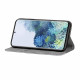Flip Cover Samsung Galaxy S21 Plus 5G Zweifarbig Leder-Effekt