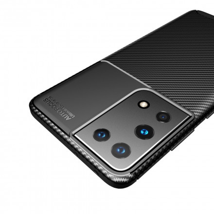 Samsung Galaxy S21 Ultra 5G Flexible Kohlefaser Texture Cover