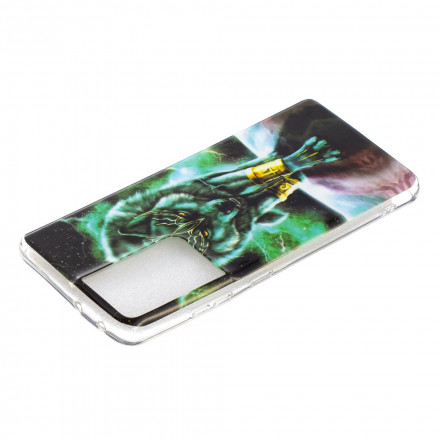 Samsung Galaxy S21 Ultra 5G Wolf Serie Cover Fluoreszierend