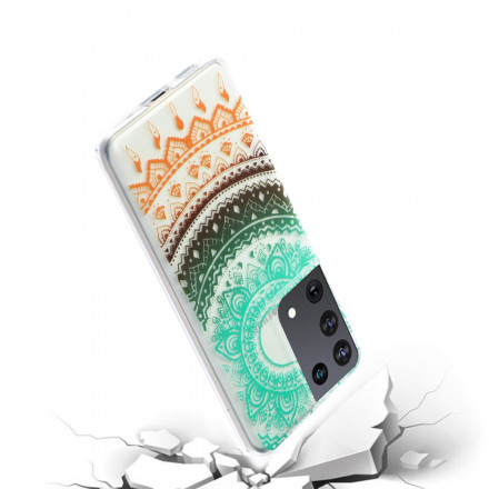 Samsung Galaxy S21 Ultra 5G Transparent Mandala Blume Cover
