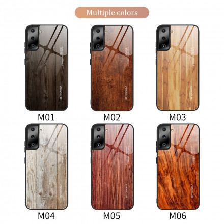 Samsung Galaxy S21 Ultra 5G Panzerglas Cover Holz Design
