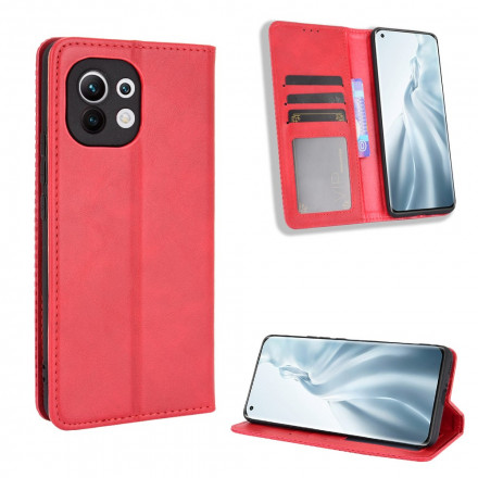 Flip Cover Xiaomi Mi 11 Vintage Styled Leather Effect