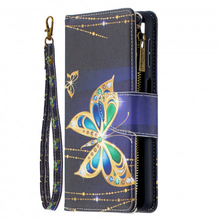 Samsung Galaxy A32 5G Tasche mit Reißverschluss Schmetterlinge Art