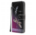 Samsung Galaxy A32 5G Tasche Libellen mit Riemen