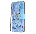Samsung Galaxy A32 5G Diamond Butterflies Strap Tasche