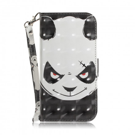 Samsung Galaxy A32 5G Angry Panda Tasche mit Trageriemen