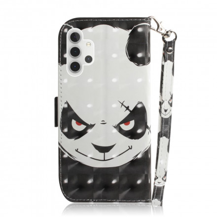 Samsung Galaxy A32 5G Angry Panda Tasche mit Trageriemen