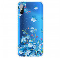 Xiaomi Redmi 9A Cover Blauer Blumenstrauß