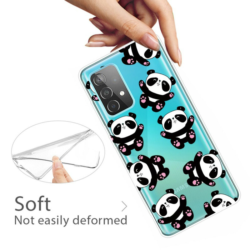 Samsung Galaxy A32 5G Top Pandas Fun Cover