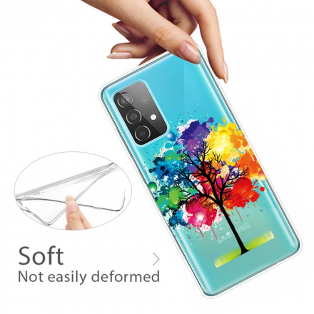 Samsung Galaxy A32 5G Transparent Aquarell Baum Cover
