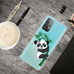 Samsung Galaxy 32 5G Panda Cover Auf Bambus