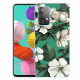 Samsung Galaxy A32 5G Cover Weiße Blumen Bemalt