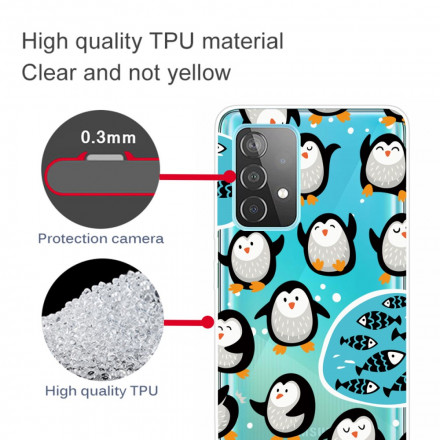 Samsung Galaxy A52 5G Pinguine und Fische Cover