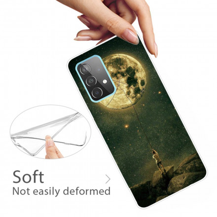 Samsung Galaxy A32 5G Flexible Hülle Mann mit Mond