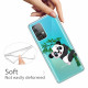 Samsung Galaxy A52 5G Cover Transparent Panda Auf Dem Bambus