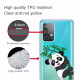Samsung Galaxy A52 5G Cover Transparent Panda Auf Dem Bambus