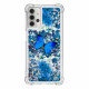 Samsung Galaxy A32 5G Schmetterlinge Blau Glitter Cover