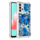 Samsung Galaxy A32 5G Schmetterlinge Blau Glitter Cover