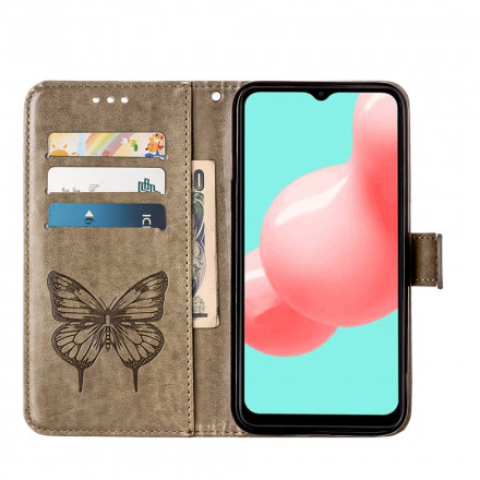Samsung Galaxy A32 5G Schmetterling Design Tasche mit Trageriemen