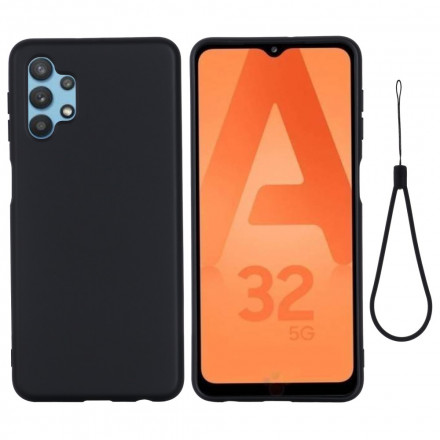 Samsung Galaxy A32 5G Liquid Silicone Cover mit Lanyard