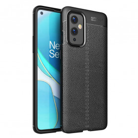 OnePlus 9 Cover mit Litschi-Leder-Effekt Double Line