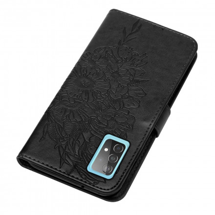 Samsung Galaxy A52 5G Schmetterling Design Tasche mit Riemen