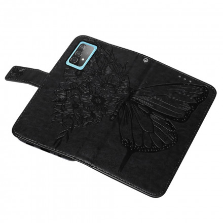 Samsung Galaxy A52 5G Schmetterling Design Tasche mit Trageriemen