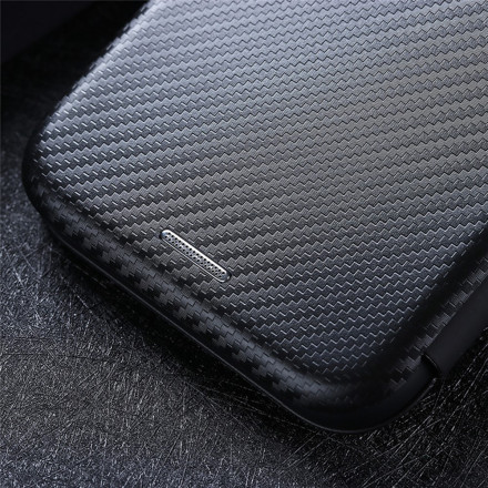 Flip Cover OnePlus 9 Silikon Carbon