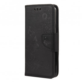 Google Pixel 4a Hülle Als Schmetterlinge mit Lanyard