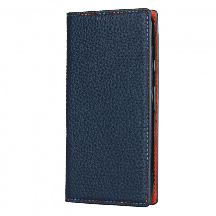 Flip Cover Google Pixel 4a Echtleder Litchi mit Riemen Flip Cover Google Pixel 4a Echtleder Litchi mit Riemen