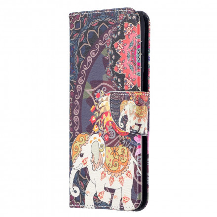 Samsung Galaxy S21 Plus 5G Mandala Elefanten Ethnic Hülle