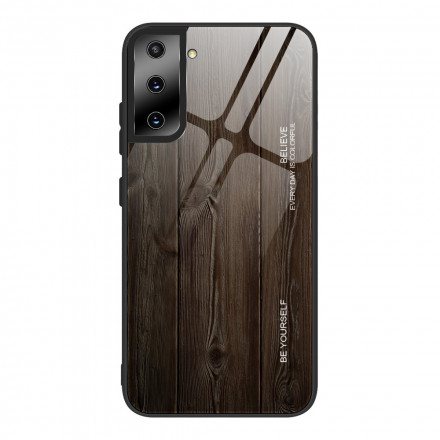 Samsung Galaxy S21 Plus 5G Panzerglas Cover Holz Design