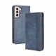 Flip Cover Samsung Galaxy S21 Plus 5G Vintage-Leder-Effekt Stilisiert