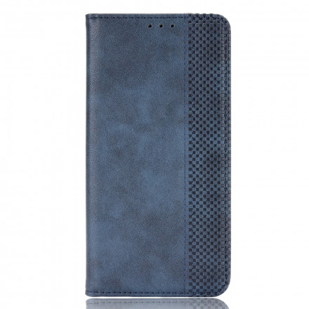 Flip Cover Samsung Galaxy S21 Plus 5G Vintage-Leder-Effekt Stilisiert