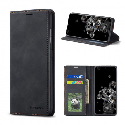 Flip Cover Samsung Galaxy S21 Plus 5G Leder-Effekt FORWENW