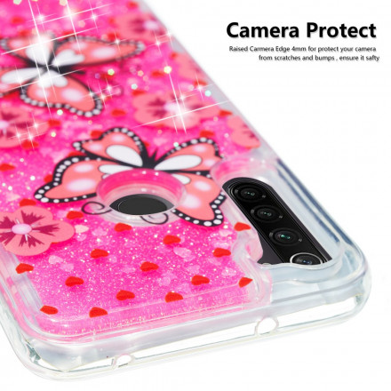 Xiaomi Redmi Note 8T Glitter Schmetterlinge Cover