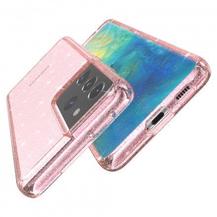 Coque Samsung Galaxy S21 Ultra 5G Transparent Glitter Coque