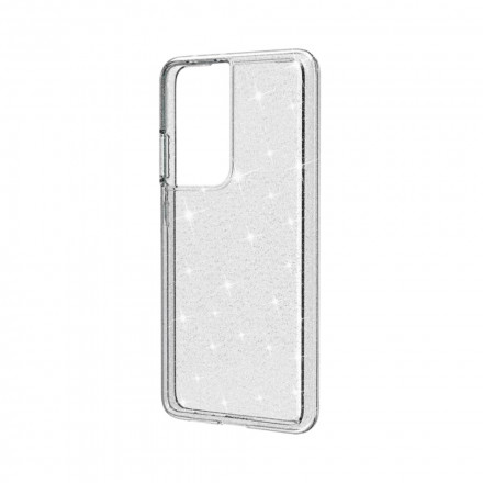 Coque Samsung Galaxy S21 Ultra 5G Transparent Glitter Coque