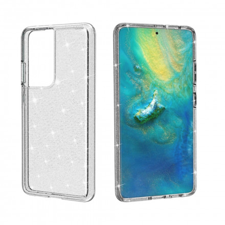 Coque Samsung Galaxy S21 Ultra 5G Transparent Glitter Coque