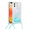 iPhone 12 Mini Cover Glitter und Kordel