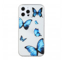 iPhone 12 / 12 Pro Cover Flug der blauen Schmetterlinge