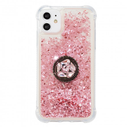 iPhone 11 Glitter Cover mit Ringhalter