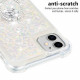 iPhone 11 Glitter Cover mit Diamant-Stützring