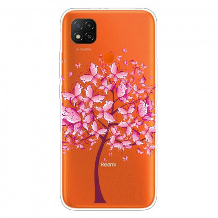 Xiaomi Redmi 9C Top Baum Pink Cover