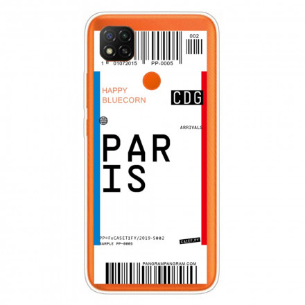 Hülle Xiaomi Redmi 9C Boarding Pass to Paris