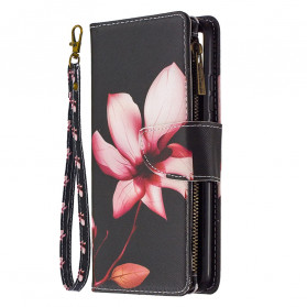 Xaiomi Redmi 9C Tasche mit Reißverschluss Blume